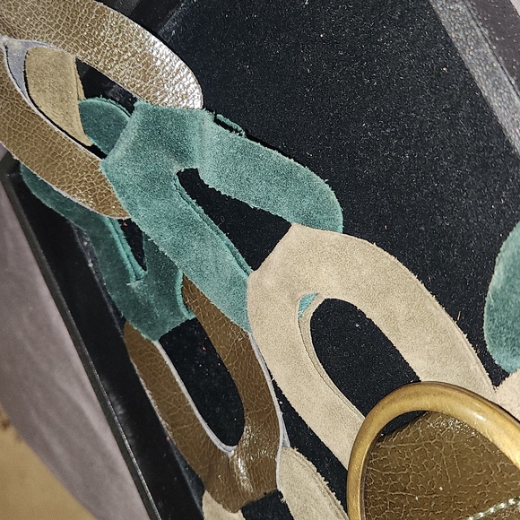 Miss sixty leather triple shade green genuine leather suede gorgeous - Picture 6 of 11